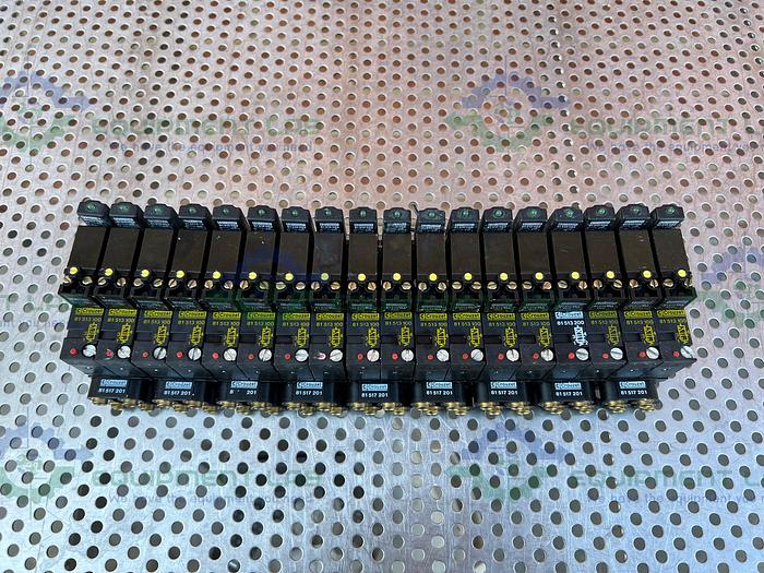 Used Crouzet  81513100 Pneumatic Control Valve w/ Crouzet 81517201 Sub Base