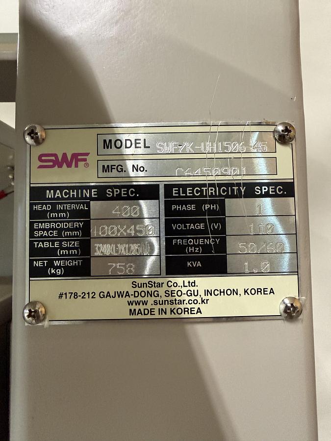 Used 2012 SWF SWF/K-UH1506-45