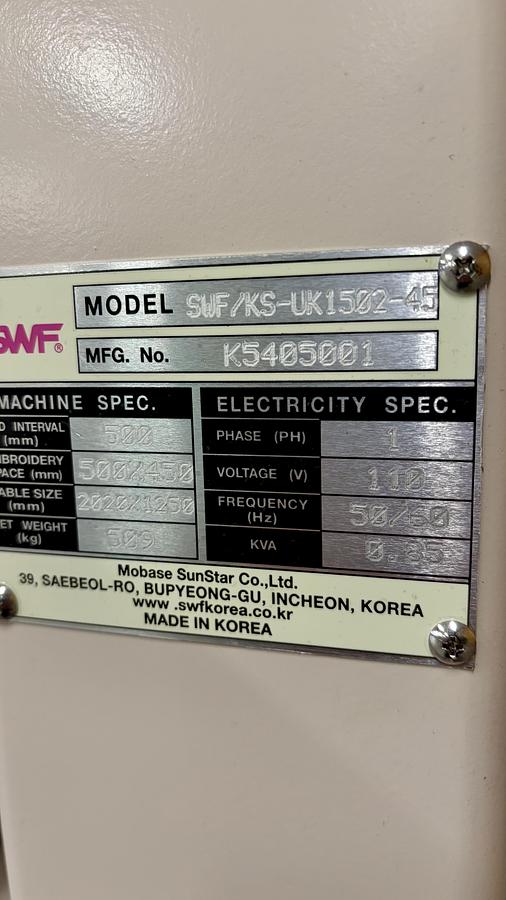 Refurbished 2021 SWF SWF/KS-UK1502-45
