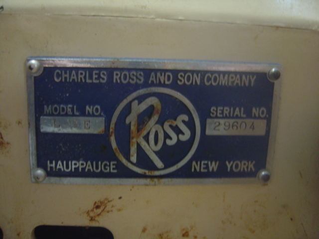 Used ROSS HOMOGENIZING MIER