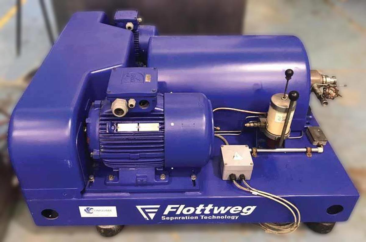 Used Flottweg Z23-3/441 Solid Bowl Tricanter Centrifuge - 6000 RPM Three-Phase Separator (2004)