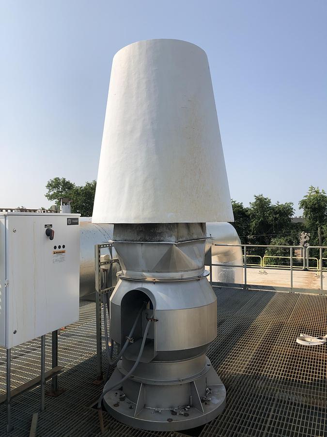 Used Industrial Ventilation Fan Package - Skyplume Exhaust System & Rotodyne CV-250/400-P16K30