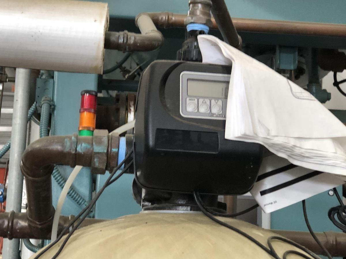 Used Clack Water Treatment System with Polyethylene Tanks