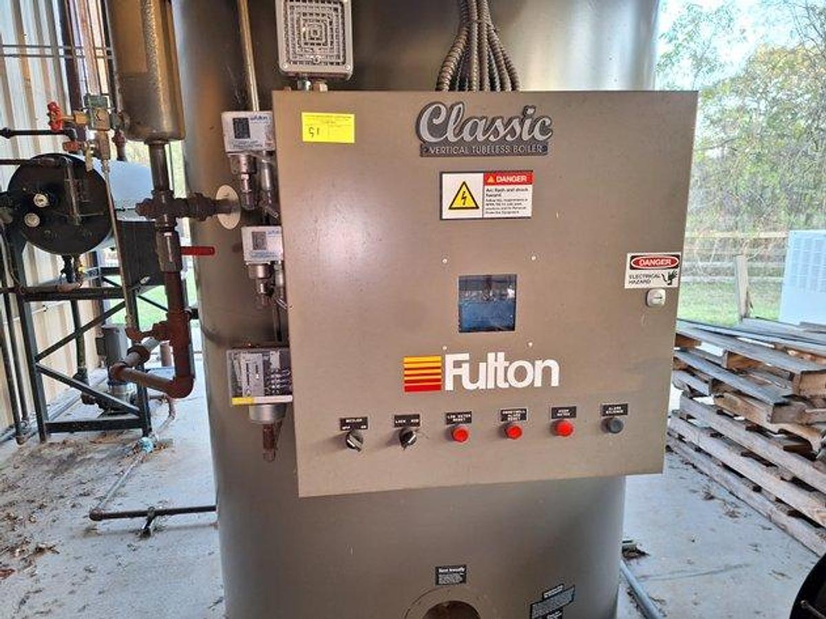 Used Fulton ICS-50 Classic 50HP 150 PSI Vertical Tubeless Steam Boiler  Natural Gas 2022