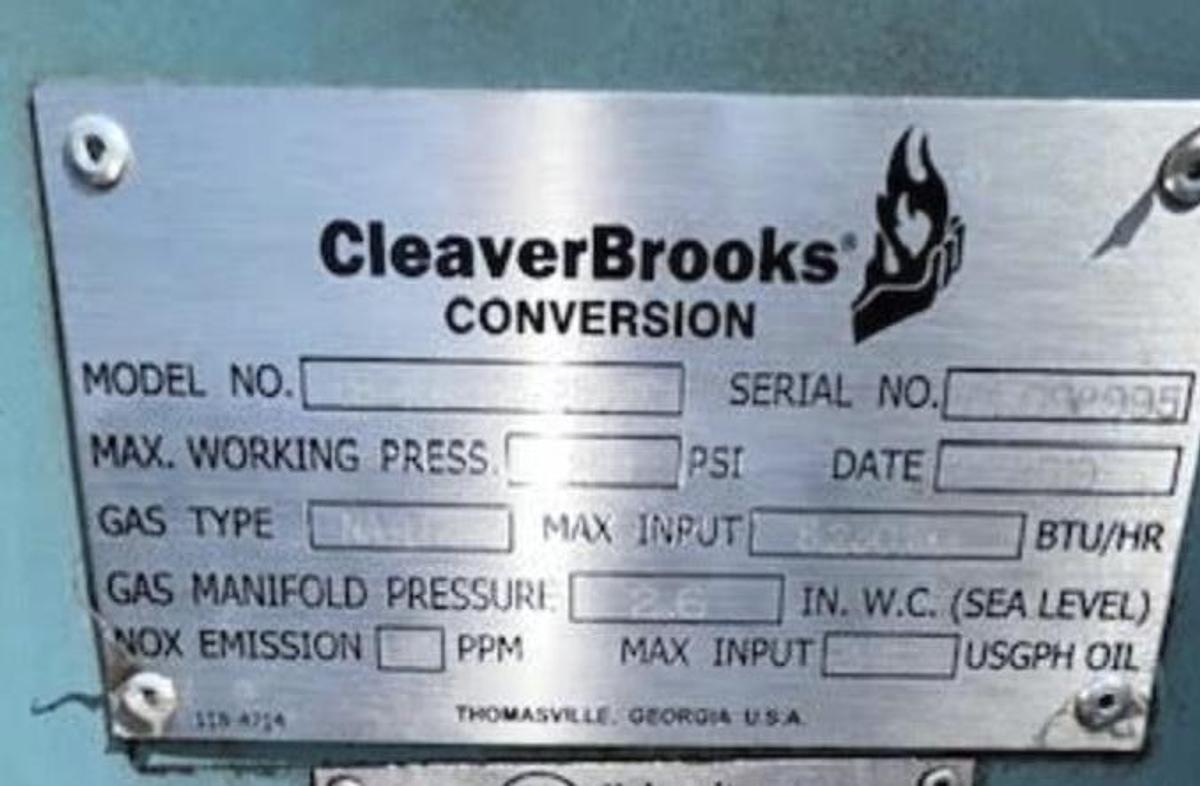 Used Used 2019 Cleaver Brooks CB 400-125-250 ST 250PSI Steam Boiler