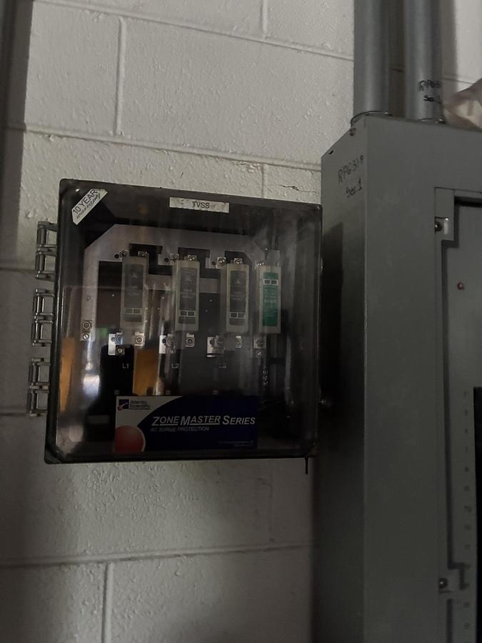Used Commercial Electrical Distribution Panel System with Zone Master Series TVSS