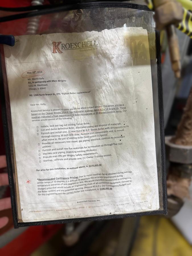 Used Hurst 80 HP Low Pressure Steam Boiler – LPE-G-80-15 (2013)