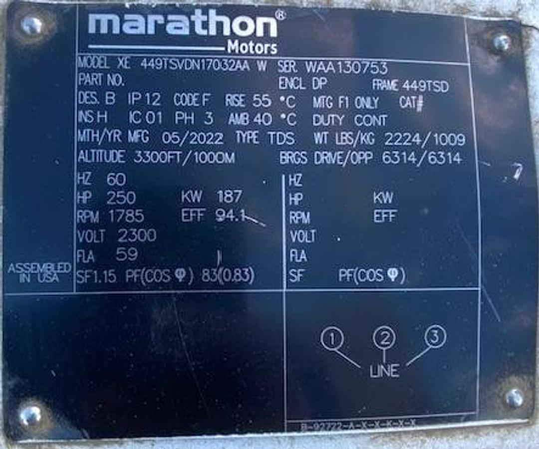 Used Gardner Denver EAU99AA 250 HP 125 PSI Electra-Saver Rotary Screw Air Compressor SN S657042 2022