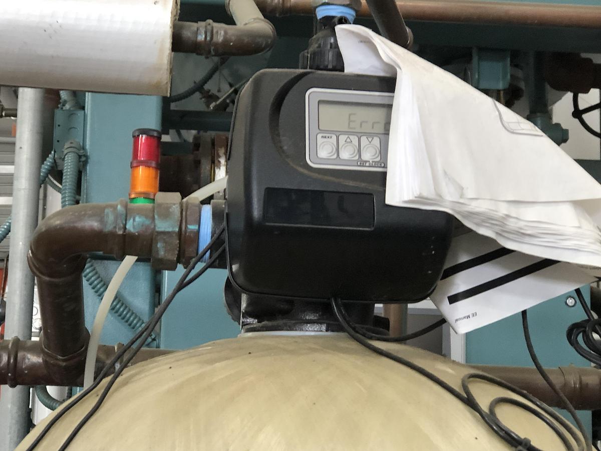 Used Clack Water Treatment System with Polyethylene Tanks