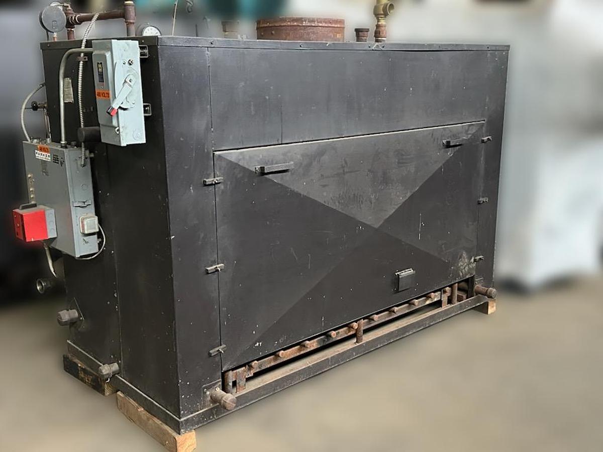 Used 50 HP Parker Industrial Steam Boiler – 1988 Model 100 PSI