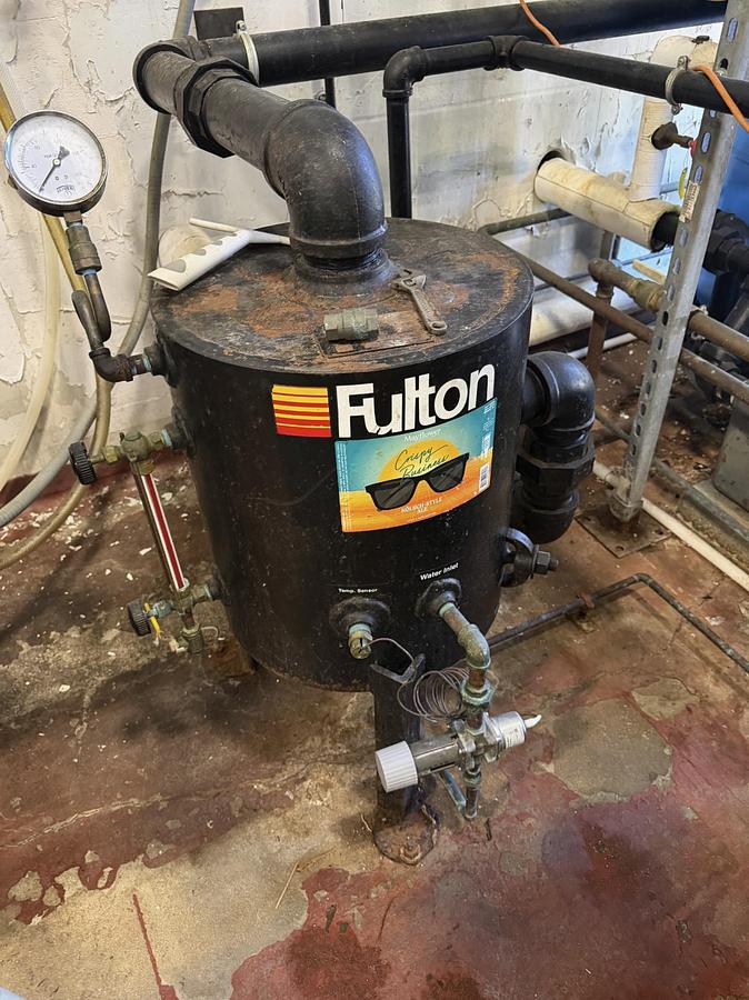 Used Fulton 20HP 150PSI Steam Boiler VSRT 20 2018 w/ Feedwater Tank & Blowdown Separator