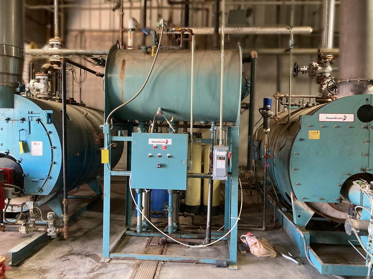 Used Cleaver-Brooks 100 HP 300 PSI Steam Boiler System + Feedwater Tank (2015)