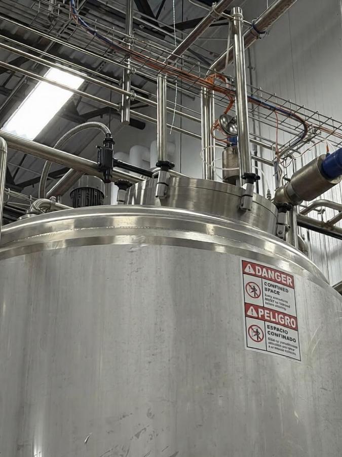 Used 2022 JBT A&B Process Systems Stainless Steel Jacketed Tank with Mixer — MAWP 14.9 PSI @ 200°F — S/N 2106760303B