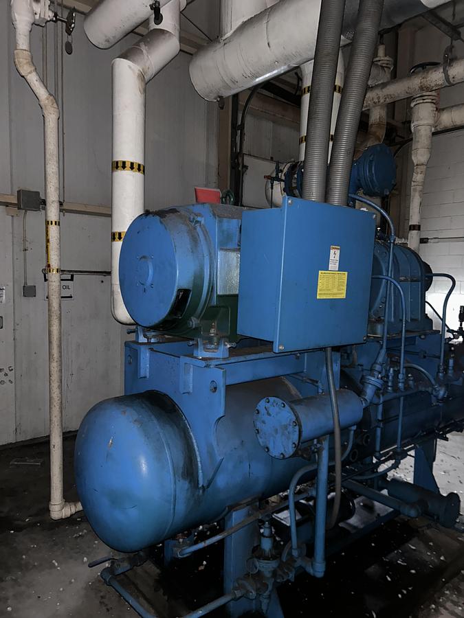 Used FES / GEA Industrial Ammonia Screw Compressor Package Natural Refrigerant R-717 2002