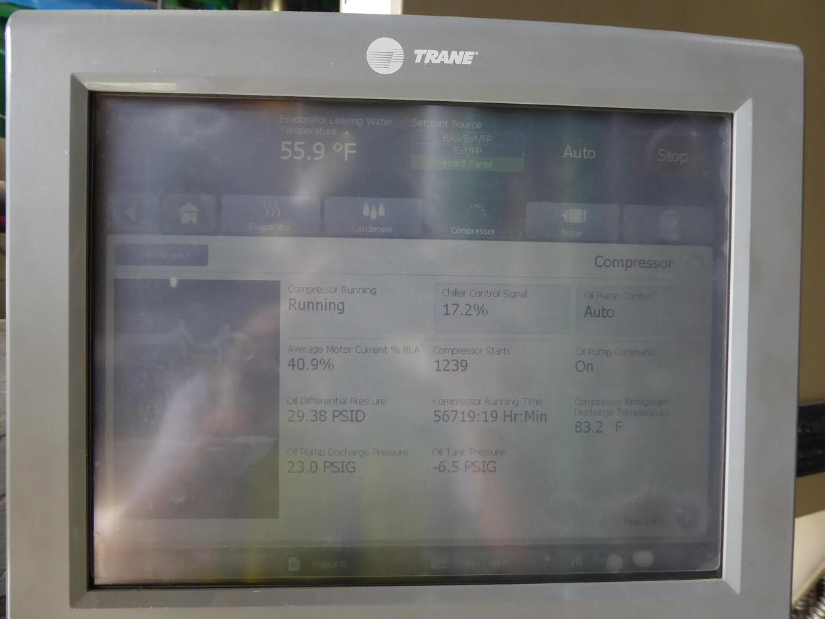 Used Trane CenTraVac Water Chiller 600 Tons – CVHF570