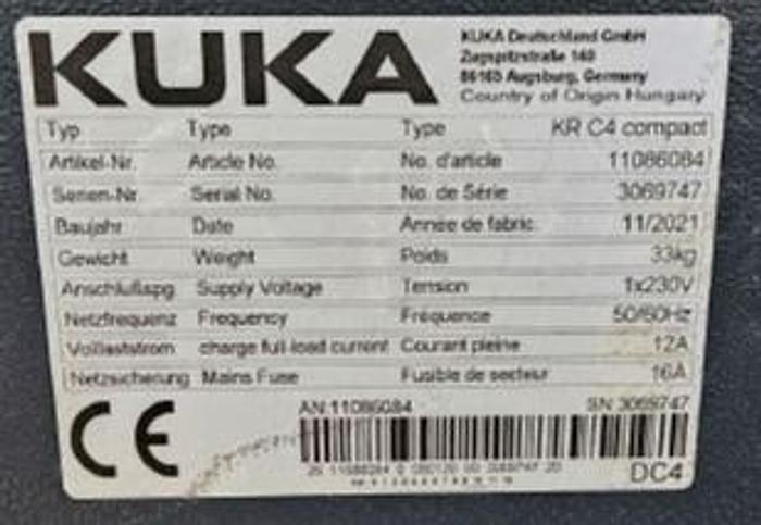 Used 2021 Kuka KR 3 R540 Robot System w/ KRC4 Compact