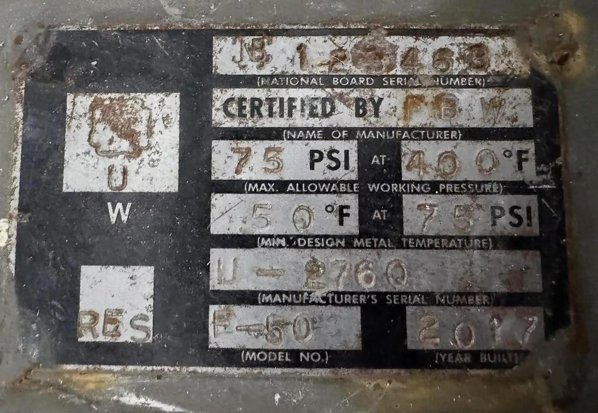 Used Fulton 50HP 150PSI Classic Vertical Tubeless Steam Boiler - Model FB-050-A - Natural Gas - 2017