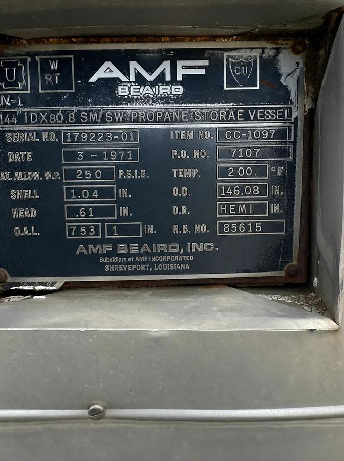 Used Propane & Condensate Storage Tank Farm — Multiple Vessels, Various Years