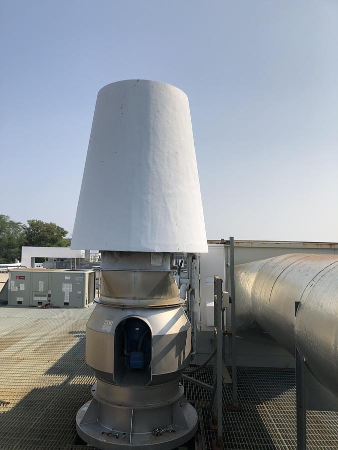 Used Industrial Ventilation Fan Package - Skyplume Exhaust System & Rotodyne CV-250/400-P16K30