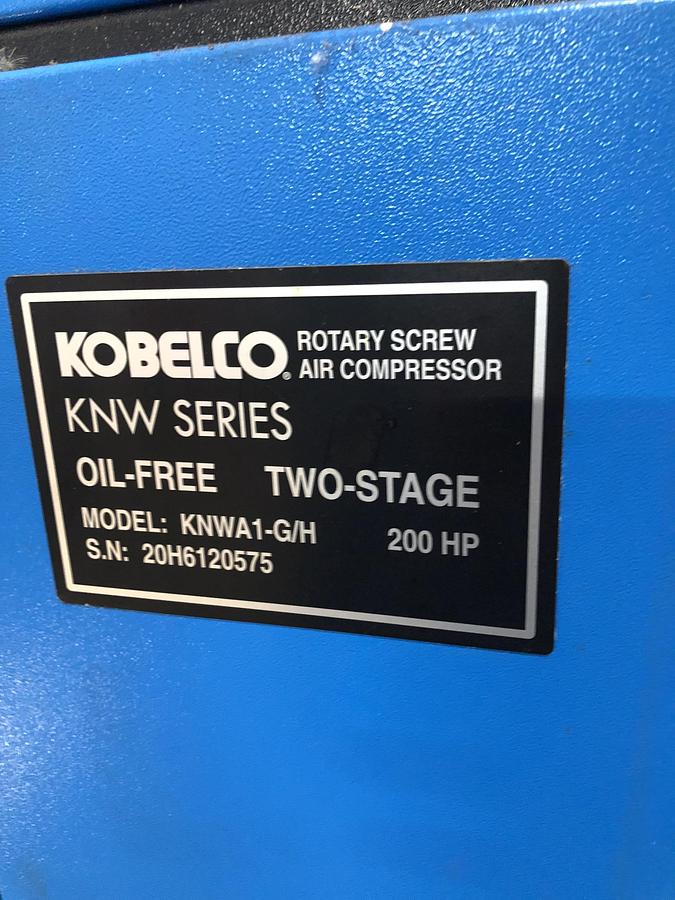 Used Kobelco Oil-Free Rotary Screw Air Compressor KNWA1-G/H