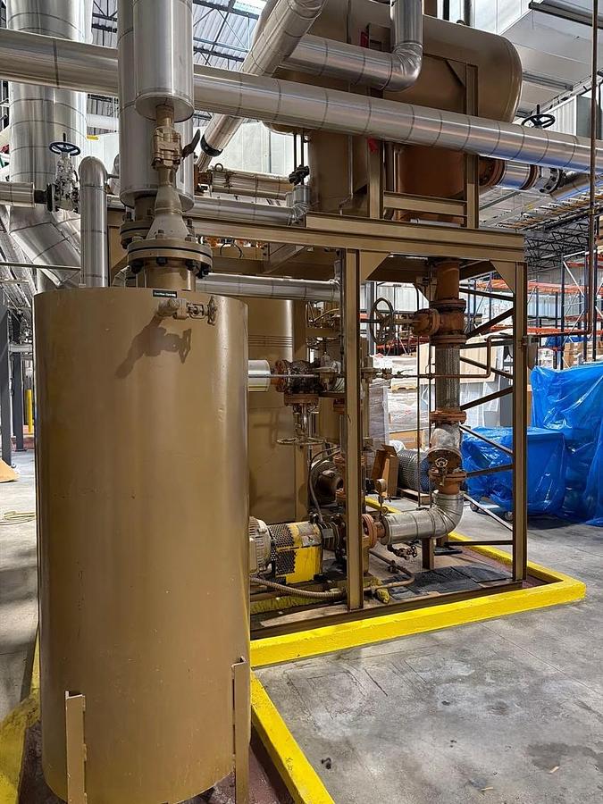 Used Fulton Thermal Fluid Heater Skid — 480V 3-Phase Complete Skid System with Pump, Motor & Control Panel