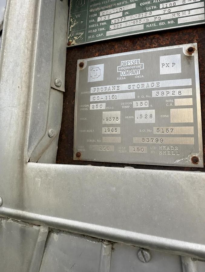 Used Propane & Condensate Storage Tank Farm — Multiple Vessels, Various Years