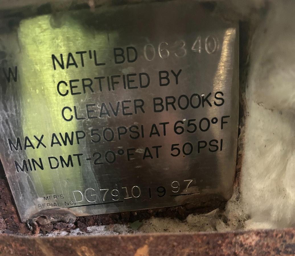 Used 1997 Cleaver Brooks DA Tank