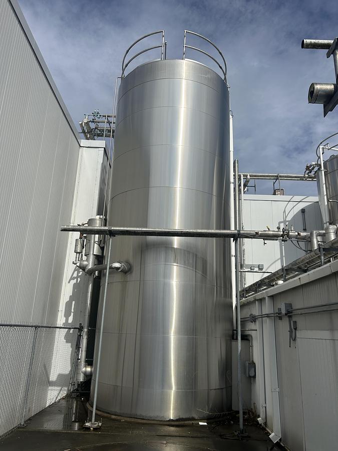 Used Walker Stainless 20,000 Gallon Jacketed Stainless Steel Storage Tanks SA240/T316L R-717 Lot of 4 1997