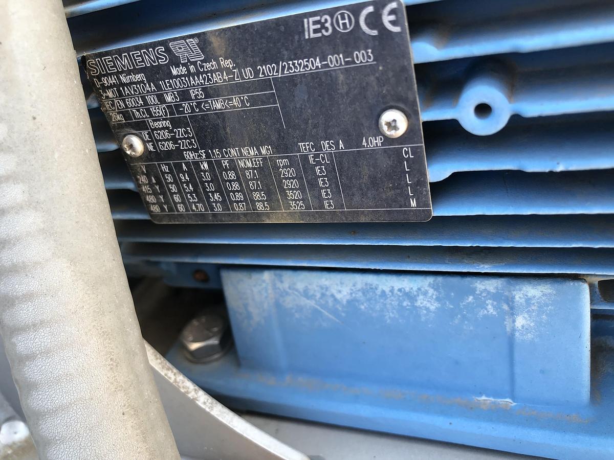 Used Rotodyne CV-250/400-P16K30 Centrifugal Fan with Vertical Discharge System (2021)