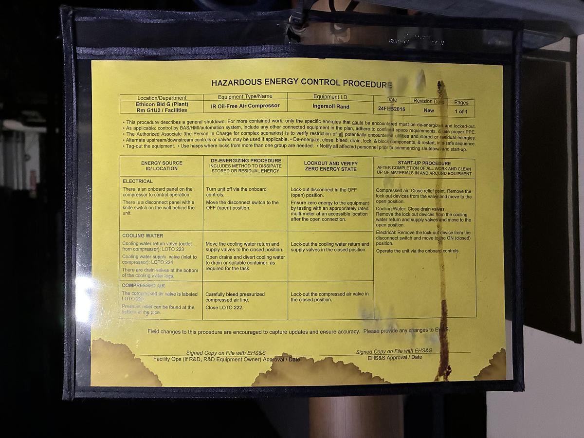 Used Ingersoll Rand NIRVANA IRN125H-OF Oil-Free Rotary Screw Air Compressor