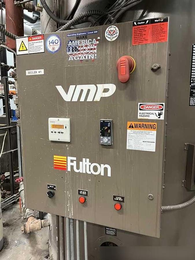 Used Fulton VMP 100 100HP 150PSI Vertical Multi-Port Steam Boiler with Condensate Return Tank - 2020