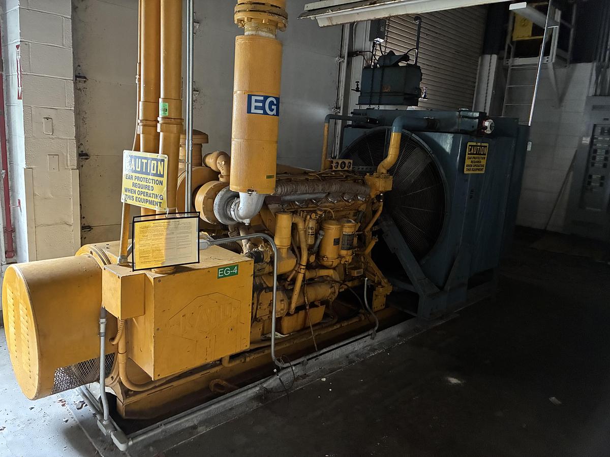 Used Caterpillar D343 Diesel Emergency Generator Set with KATO Engineering Alternator