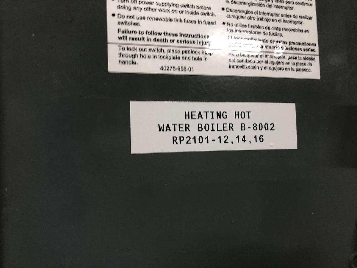 Used AERCO Benchmark Commercial Water Heater System BMK 3000