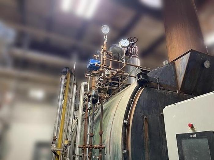 Used 750 HP Johnston Boiler Co 150 PSI Steam Boiler 1993 Model PFTA 750-4G-150S