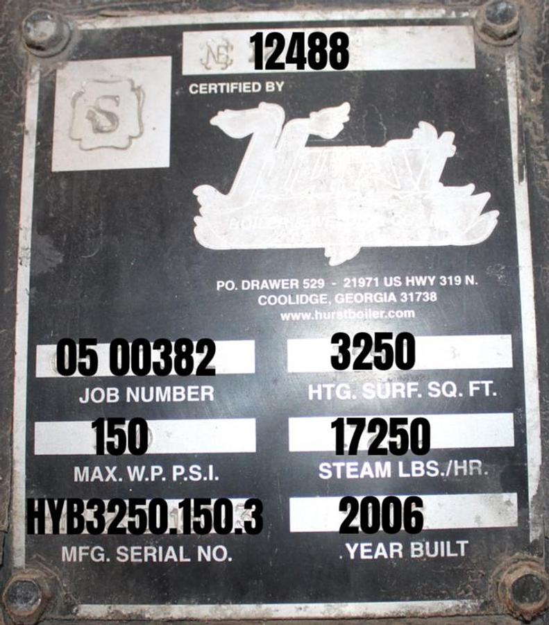 Used 2006 Hurst 500 HP Boiler System – 150 PSI (Complete Package)