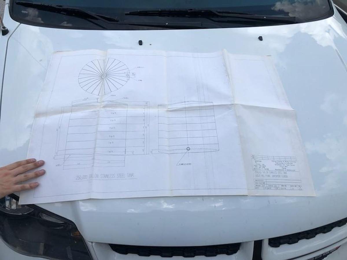 Used 250,000 Gallon Food Grade Stainless Steel Storage Tank (1994)