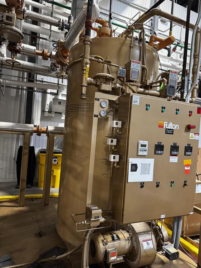 Used Fulton Thermal Fluid Heater Skid — 480V 3-Phase Complete Skid System with Pump, Motor & Control Panel