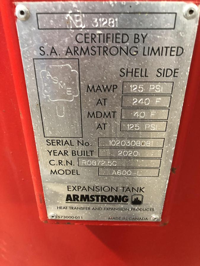 Used Armstrong Commercial Pump Station with Expansion Tank and VFD Controls