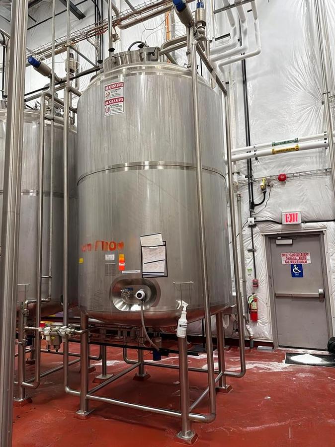 Used 2022 JBT A&B Process Systems Stainless Steel Jacketed Tank with Mixer — MAWP 14.9 PSI @ 200°F — S/N 2106760303A