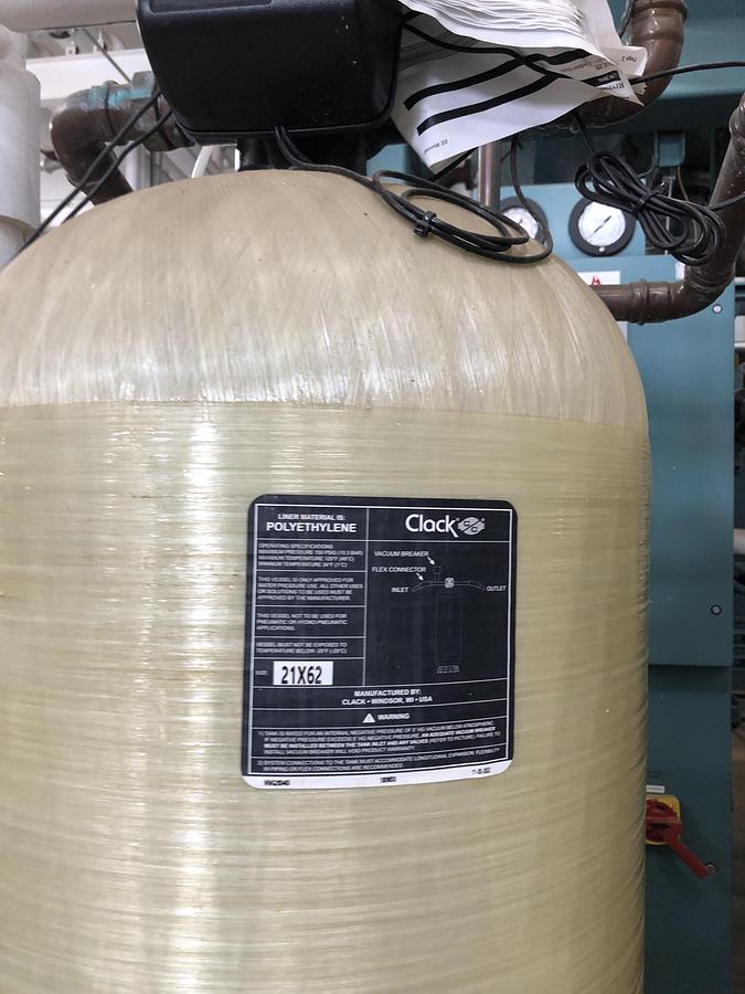 Used Clack Water Treatment System with Polyethylene Tanks