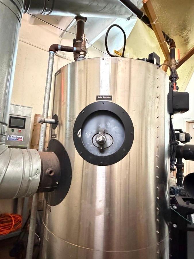 Used Fulton VSRT30 30HP 150PSI Vertical Spiral Rib Tubeless Steam Boiler - 2019