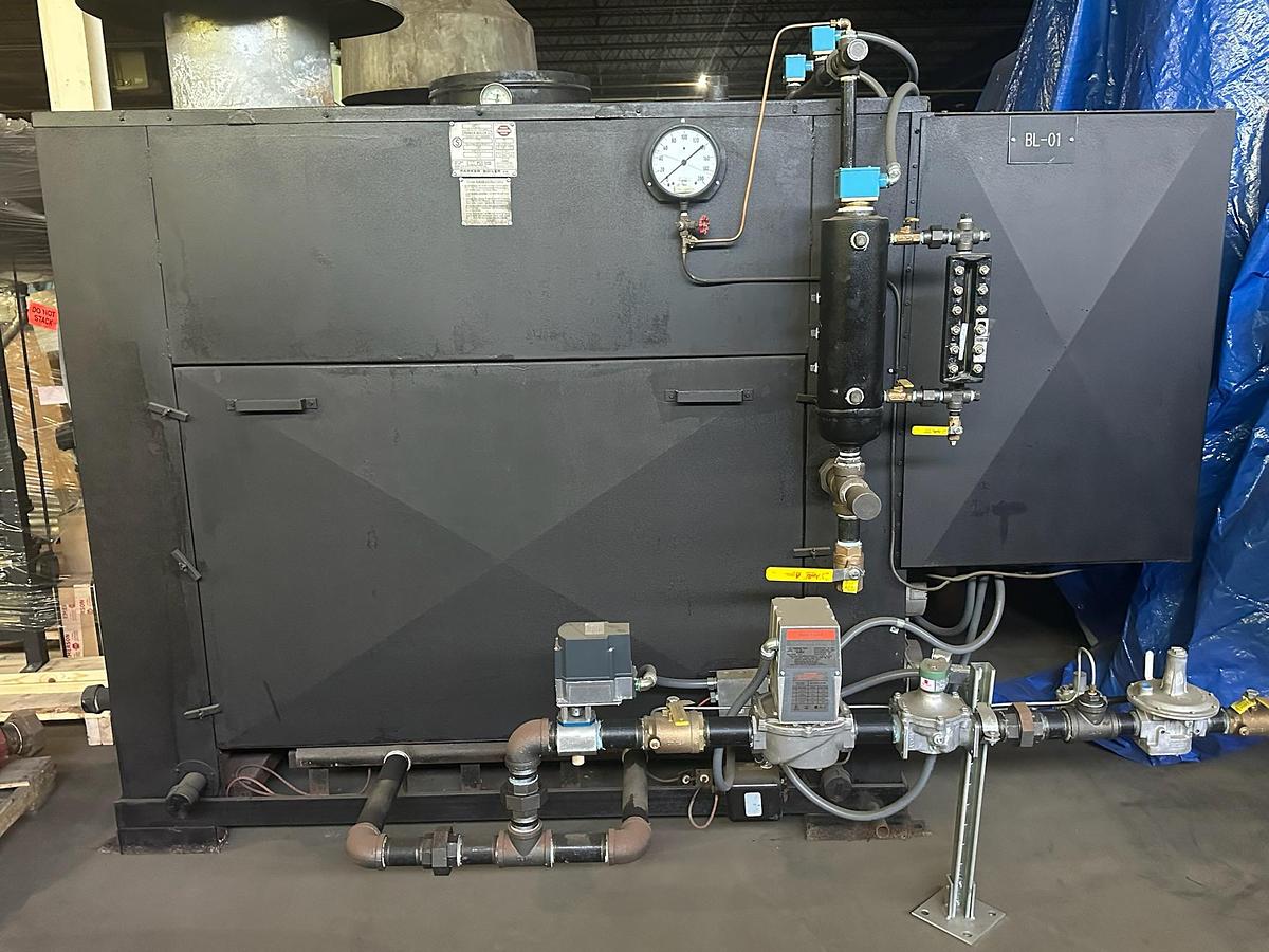 Used Parker Industrial Steam Boiler 70 HP 125 PSI Model 70 1994