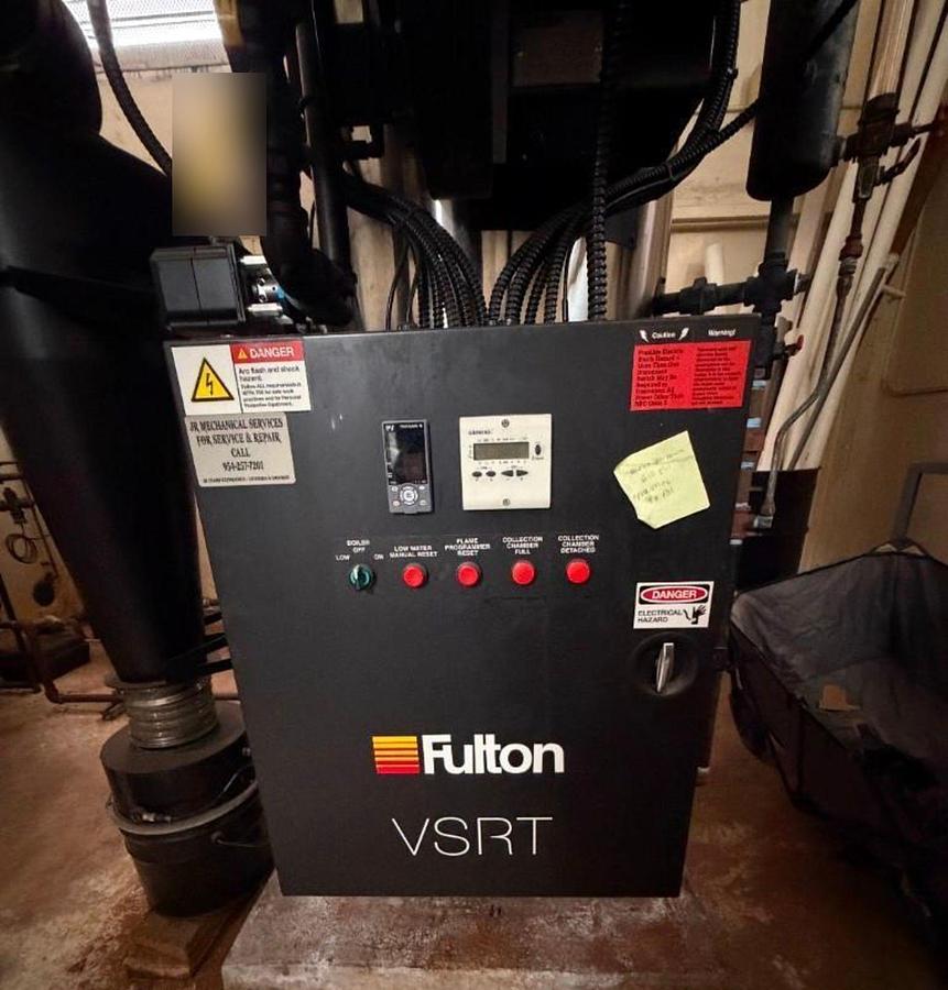 Used Fulton VSRT30 30HP 150PSI Vertical Spiral Rib Tubeless Steam Boiler - 2019