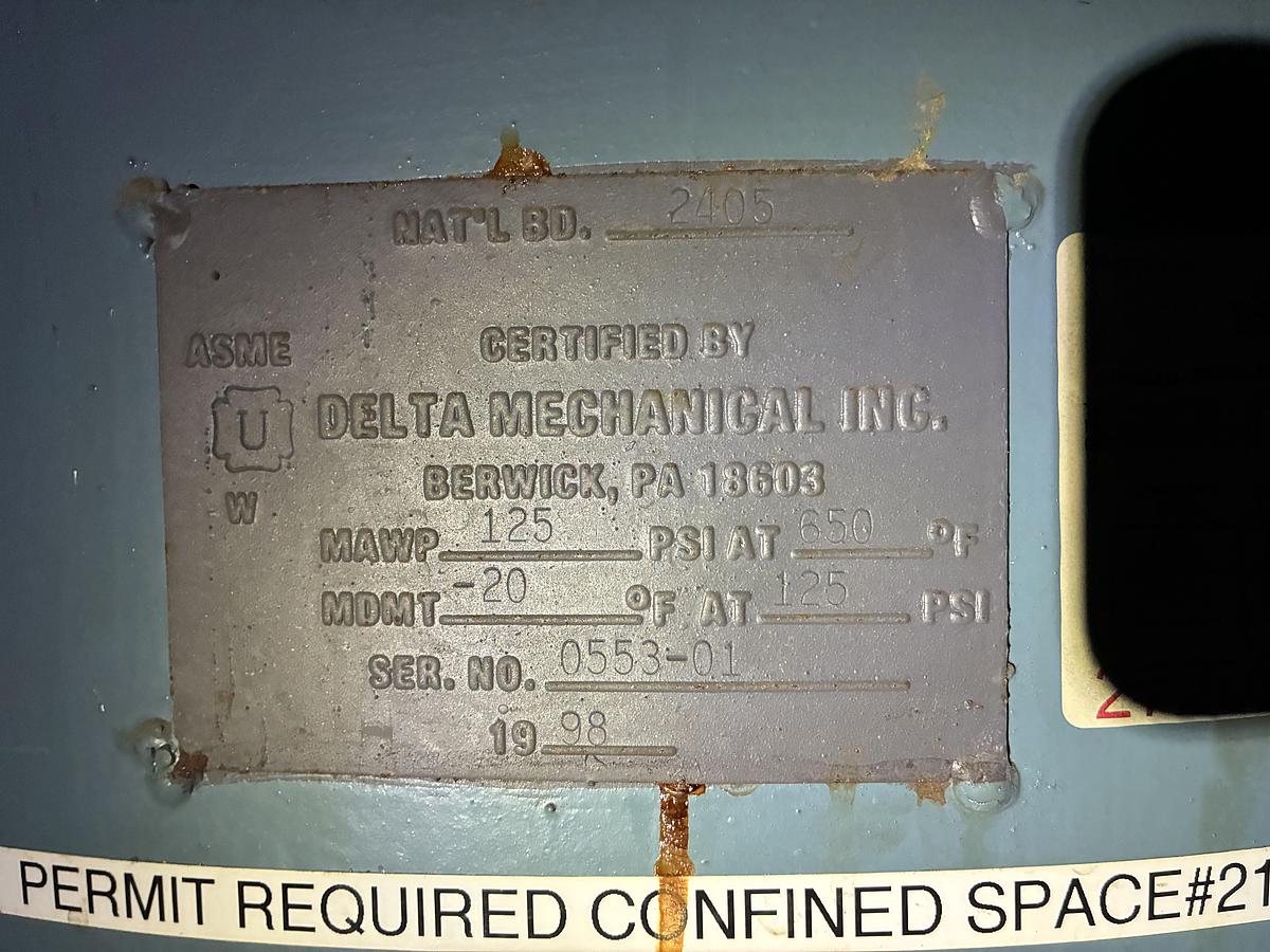 Used Delta Mechanical Compressed Air Tank System – 125 PSI