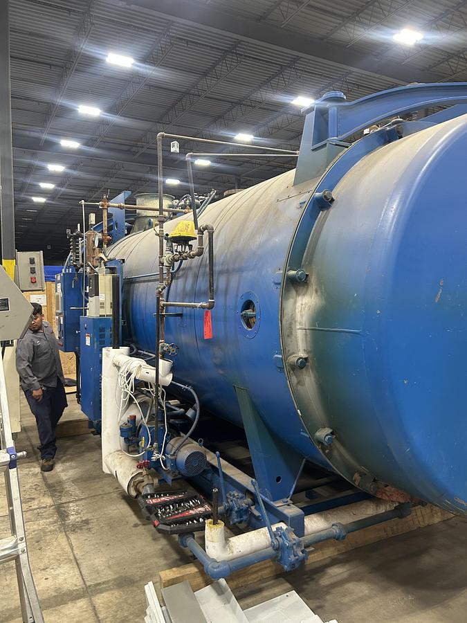 Used Cleaver Brooks CBLE-200-350-150ST 350 HP 150 PSI Packaged Steam Boiler Low NOx 2015