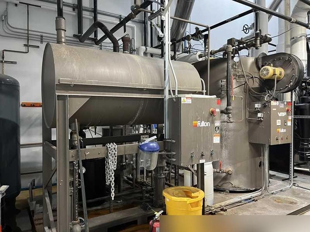 Used Fulton VMP 100 100HP 150PSI Vertical Multi-Port Steam Boiler with Condensate Return Tank - 2020
