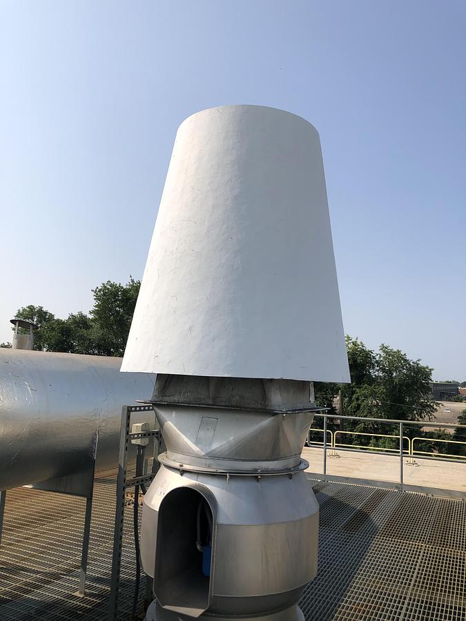 Used Skyplume EF-1 G1-ELLV-30 Exhaust Fan with Vertical Discharge Stack