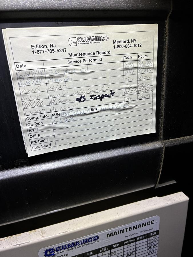 Used Hitachi DSP-90VW6-M Oil-Free Rotary Screw Air Compressor System