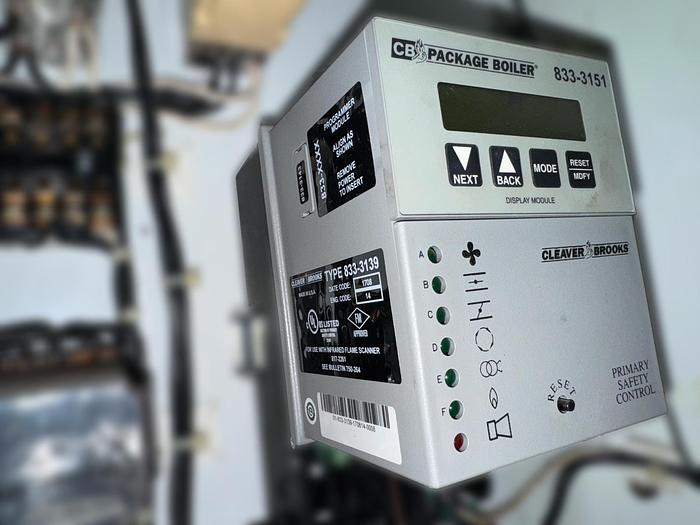 Used 100 HP Cleaver Brooks 15 PSI Low-Pressure Steam Boiler – 2012 CB700X-99-P
