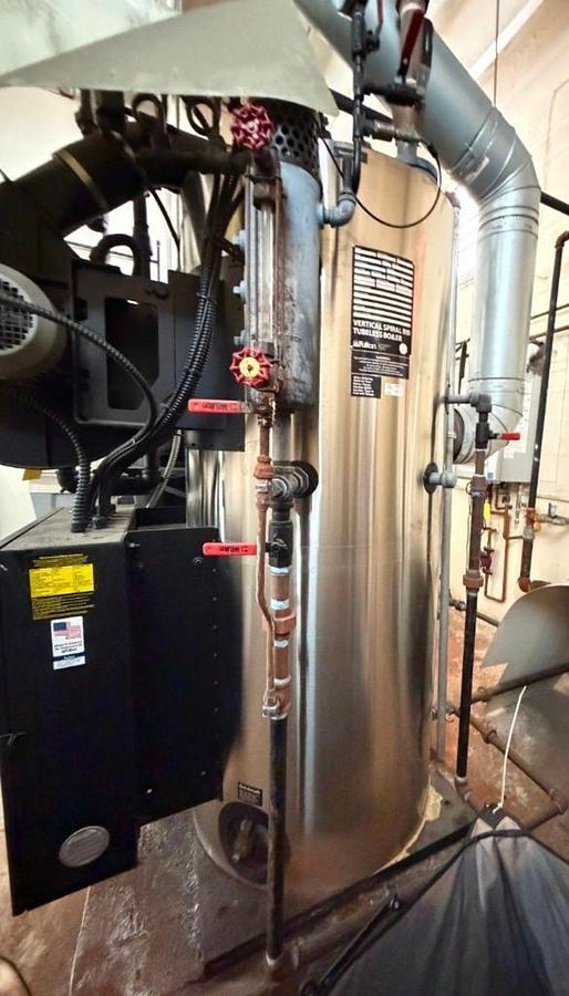 Used Fulton VSRT30 30HP 150PSI Vertical Spiral Rib Tubeless Steam Boiler - 2019